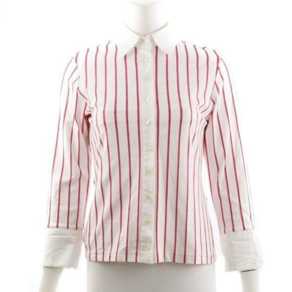 ANNE FONTAINE White and Pink Cami & Button Down Set SIZE 3